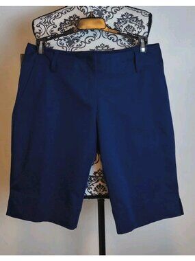 ADIDAS Women's Golf Shorts Bermuda Capris Navy Blue Stretch Size 2
